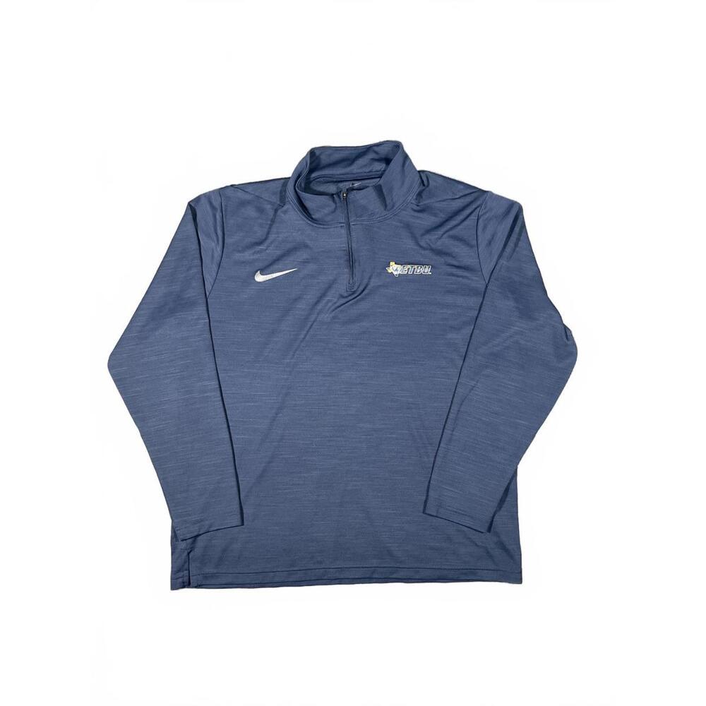 Nike Dri-Fit ETBU Men's Navy Blue Quarter-Zip Activewear Pullover - Size XL